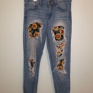 High waisted sunflower jeans